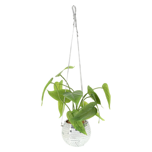 faux plant in disco ball planter 22.5in - eucalyptus | Five Below