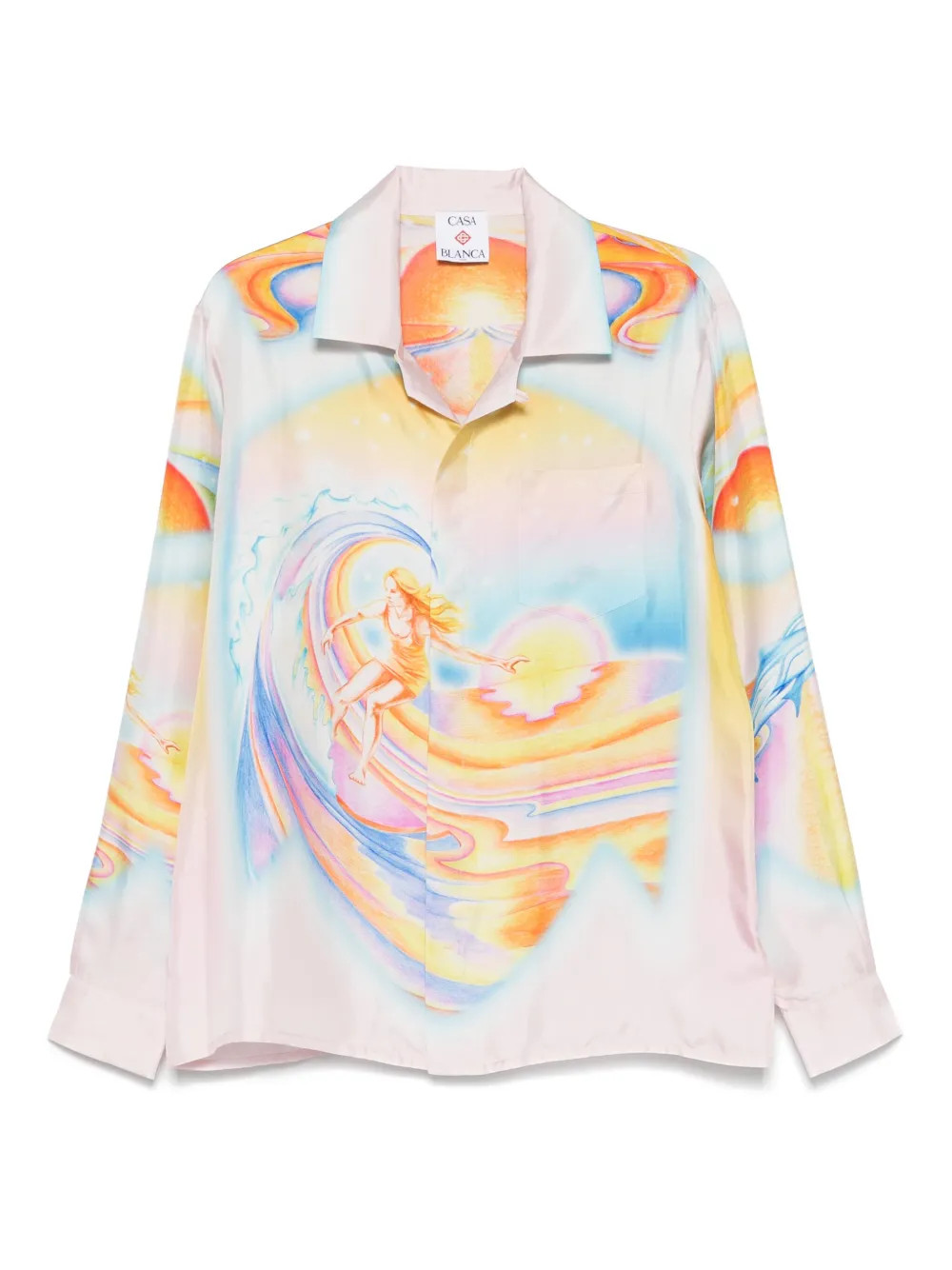 Casablanca Psychedelic Nirvana Shirt | Pink | FARFETCH | Farfetch Global