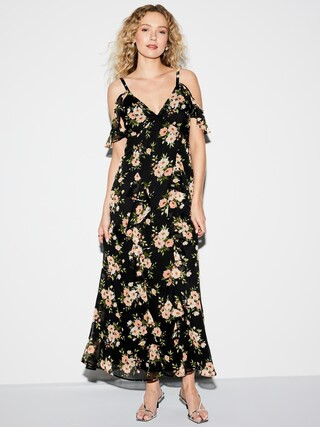 The Occasion by Old Navy Off-Shoulder Ruffle Chiffon Maxi Dress | Old Navy (US)