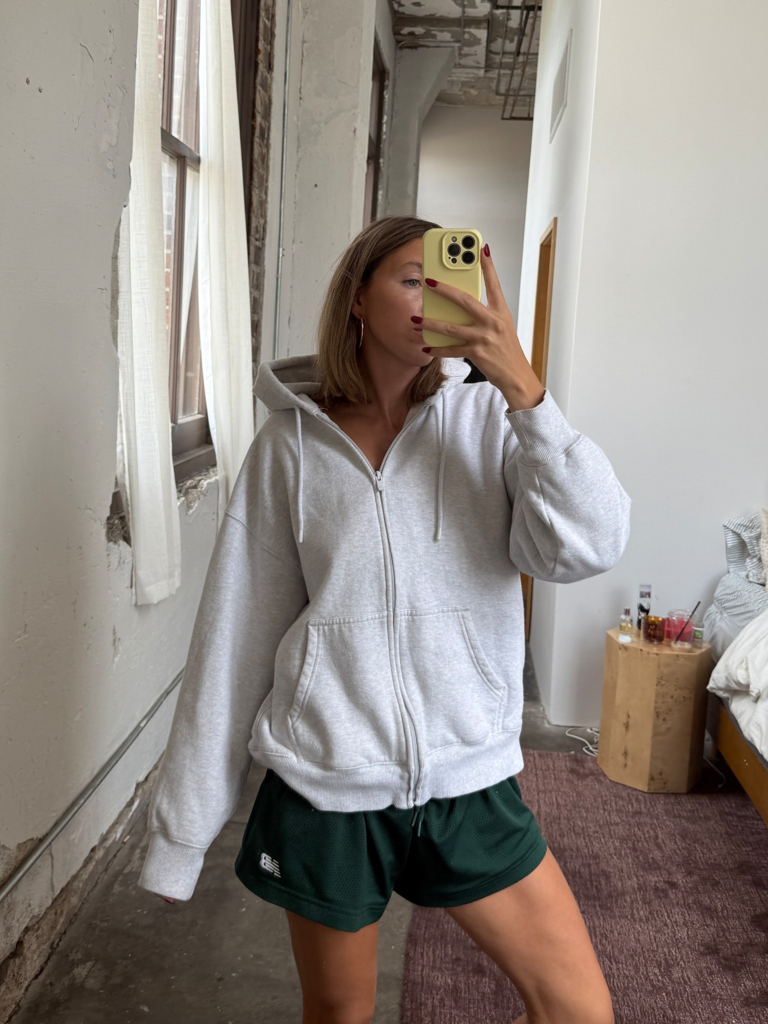 fav zip up is on sale!! 
Wearing a medium in heather white 

#aritziafinds #aritzia 

#LTKFindsUnder100 #LTKSaleAlert