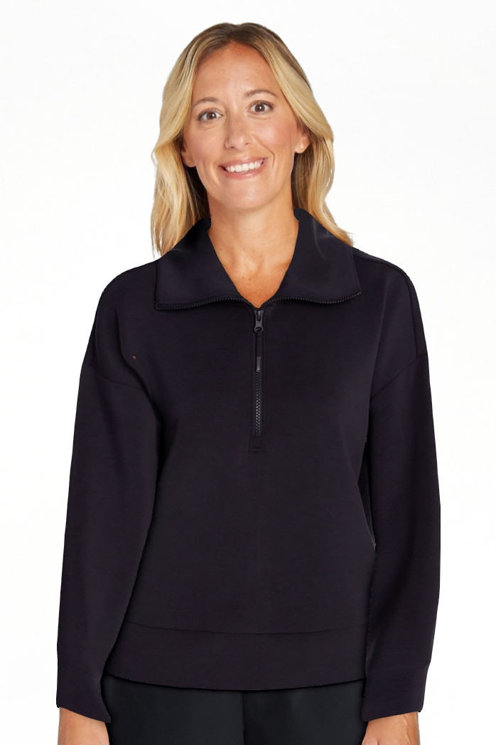 Avia Women's and Women's Plus Quarter-Zip ScubaKnit Pullover, Sizes XS-4X | Walmart (US)