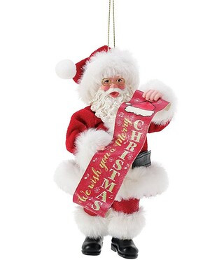 Possible Dreams Christmas Traditions We Wish You a Merry Christmas Santa Ornament | Dillard's | Dillard's