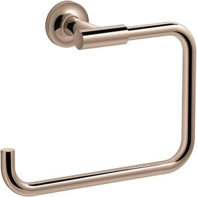 KOHLER  Purist Vibrant Rose Gold Wall Mount Towel Ring | Lowe's