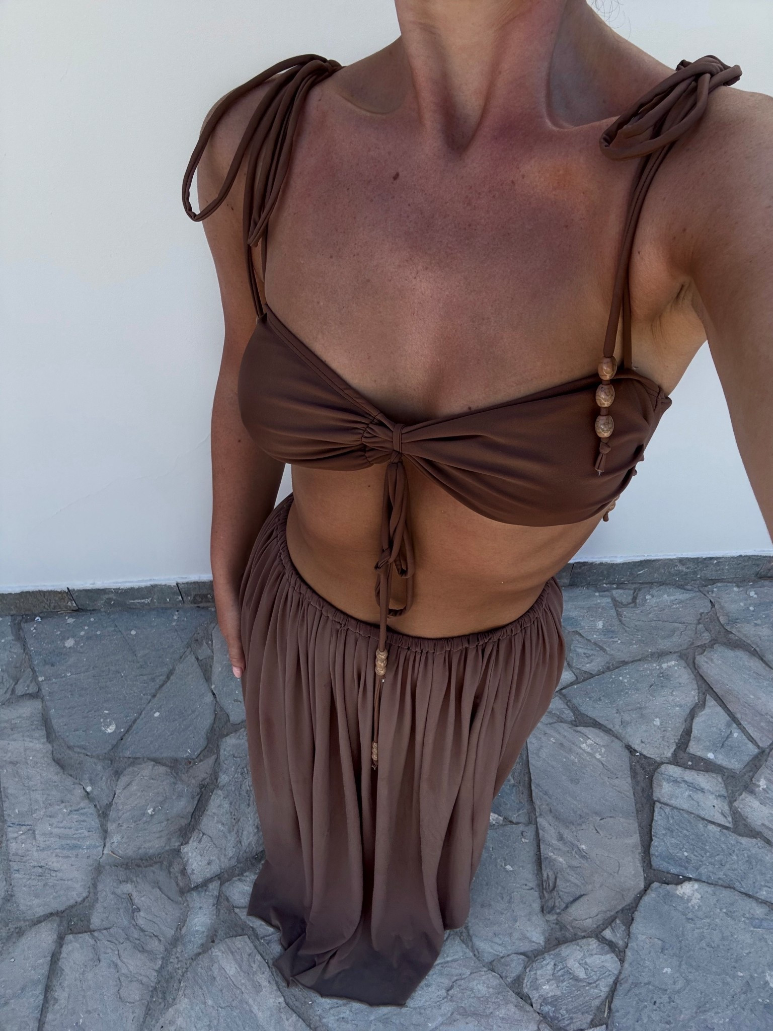 I wear a size 10 in the bikini & 8 in the skirt 🤎

Brown bikini, beach skirt, bikini, swimwear, chocolate brown, PLT skirt, holiday outfits, beach club outfit, summer outfit 

#LTKswimwear #LTKuk #LTKeurope