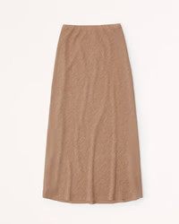 Crinkle Textured Column Maxi Skirt | Abercrombie & Fitch (US)