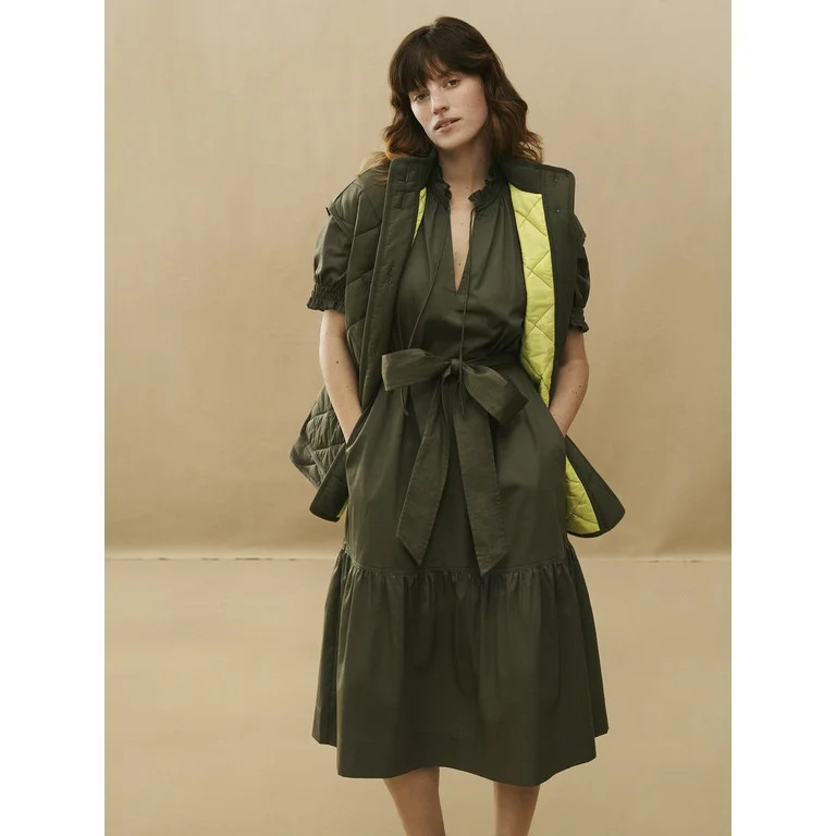 Free Assembly Women's Quilted Vest with Belt, Sizes XS-XXL | Walmart (US)