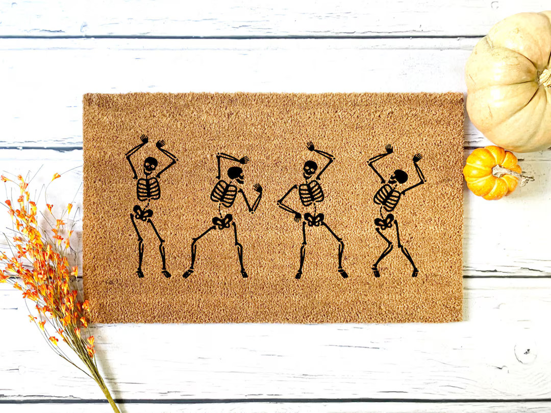 Spooky Skeleton Doormat | Halloween | Spooky Scary | Custom Doormat | Customizable | Welcome Door... | Etsy (US)