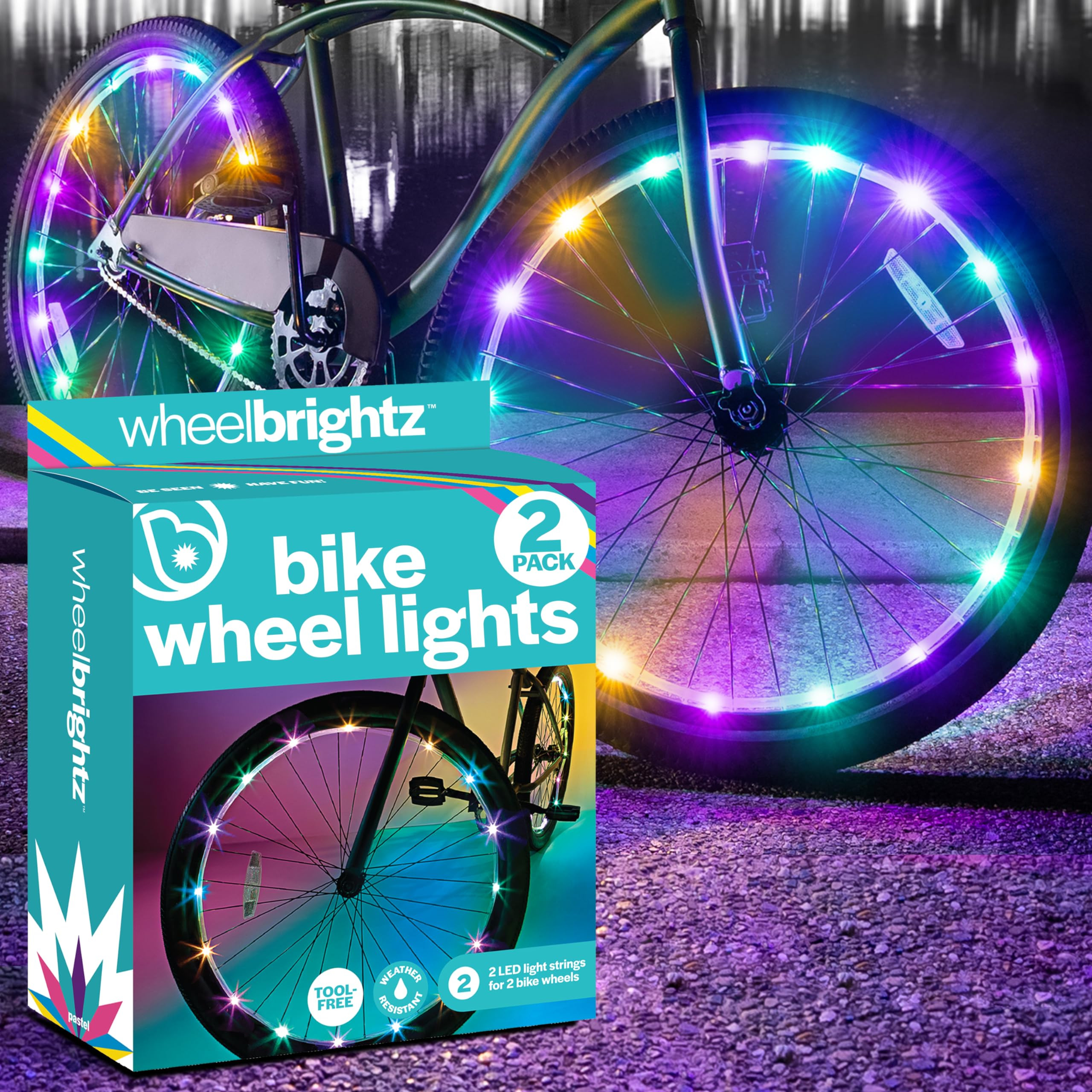Brightz WheelBrightz LED Bike Wheel Lights - 2025 Edition with Superior Straps & LED-Weatherproof... | Amazon (US)