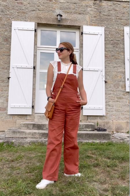 🍁 There’s nothing like wearing a perfect pair of brick red overalls and this white Swiss dot shirt to help me transition into the fall season. 🍂 #fallfashion @luvamia_amazon #amazonfinds #amazonfashion #overallsday #falloutfits #ootdfashion @veja #theglennygirl 

#LTKstyletip #LTKsalealert #LTKSeasonal