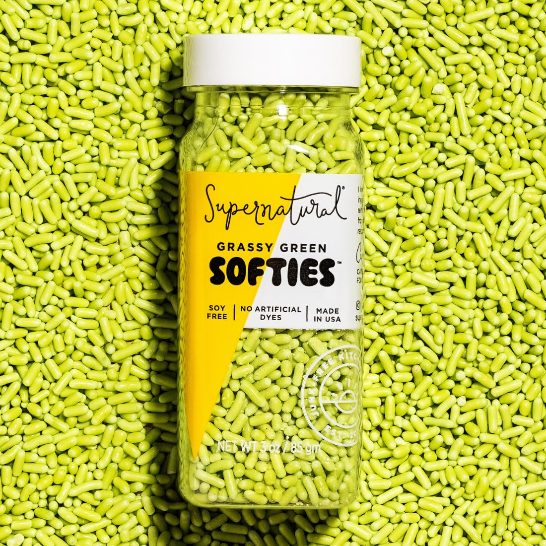 Supernatural Grassy Green Softies Natural Sprinkles, Dye-Free, Soy Free, Gluten Free, Vegan, Made... | Amazon (US)