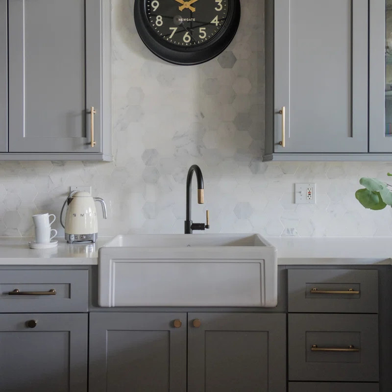 63043LF-BLGL Litze® Pull-Down Faucet with Arc Spout and Knurled Handle | Wayfair North America