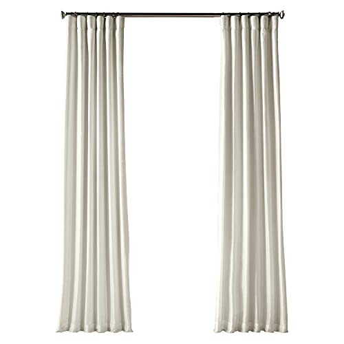 HPD Half Price Drapes VPCH-120601-108 Signature Blackout Velvet Curtain (1 Panel), 50 X 108, Alabast | Amazon (US)