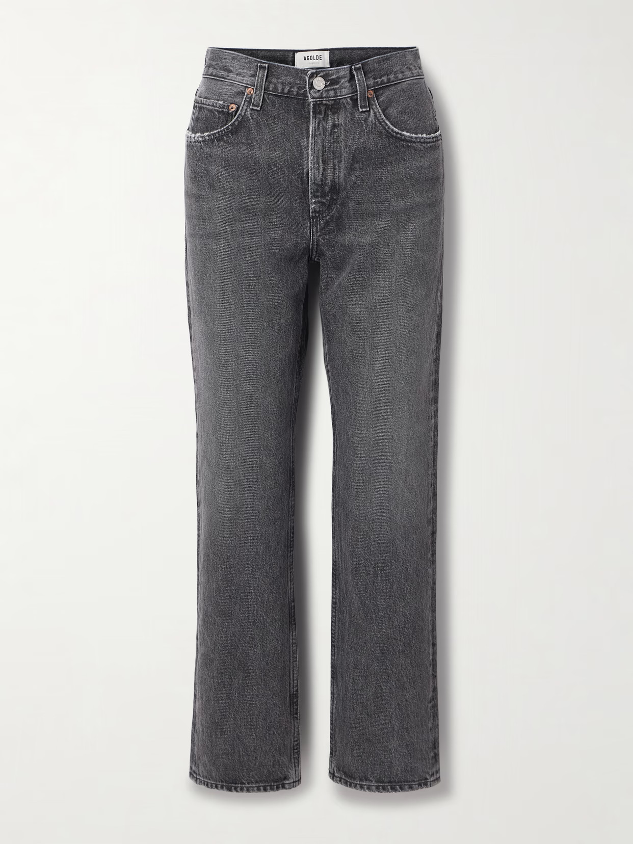 AGOLDE - Valen Mid-rise Straight-leg Jeans - Dark gray - 27 | NET-A-PORTER APAC