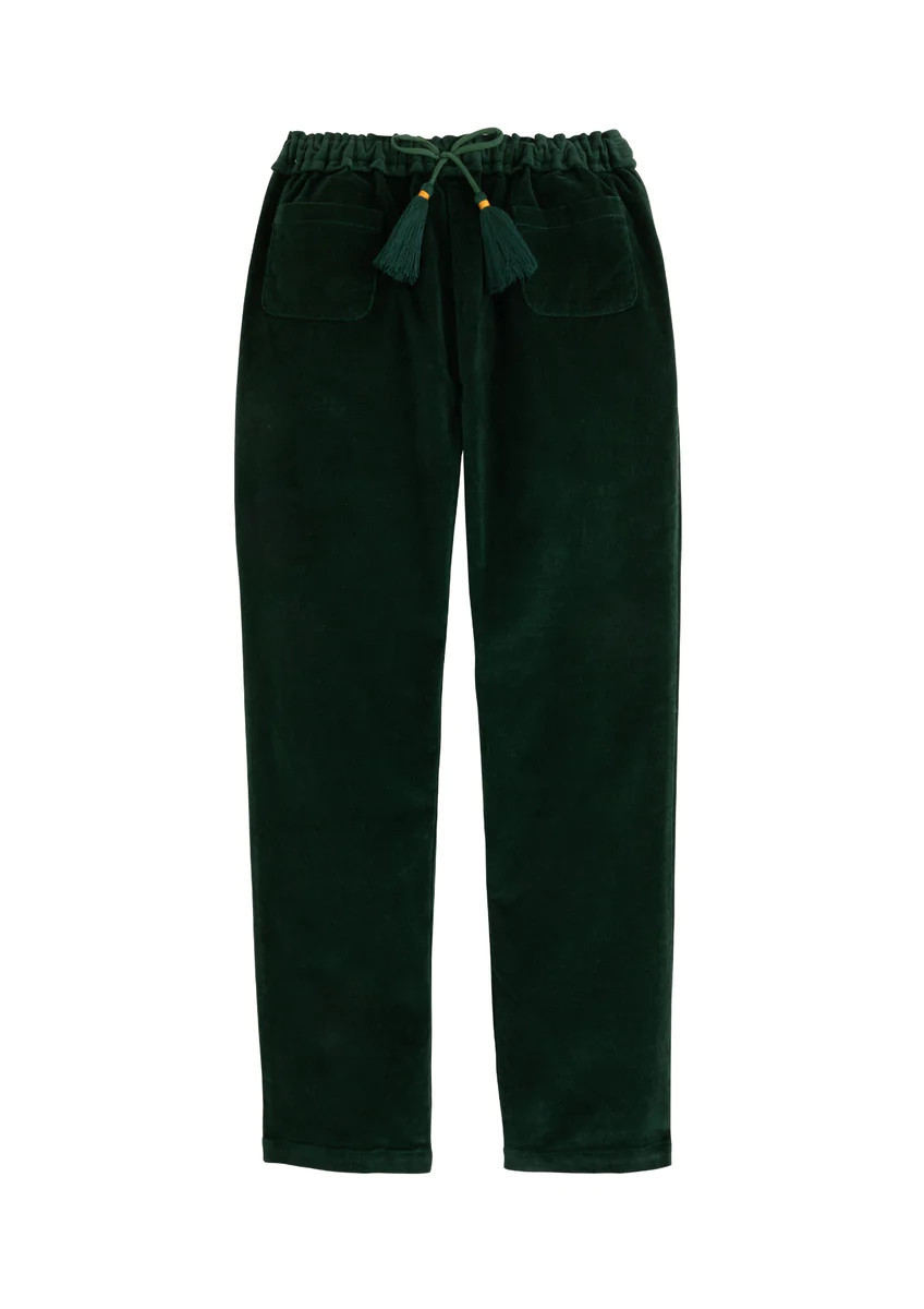 Pocket Pull on Pant - Emerald Velvet | BISBY Kids