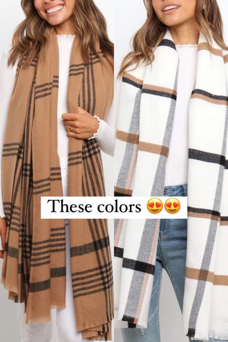 Plaid scarves on sale! Petal + pup tan and black scarf. White scarf. Neutral scarf. Fall scarf. Plaid scarf  only $29!!! 

#LTKsalealert #LTKunder50 #LTKSale