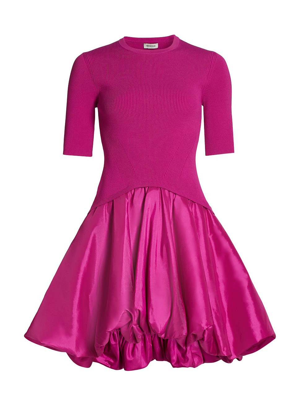 Women's Kenny Pieced Bubble-Hem Dress - Magenta - Size Large | Saks Fifth Avenue