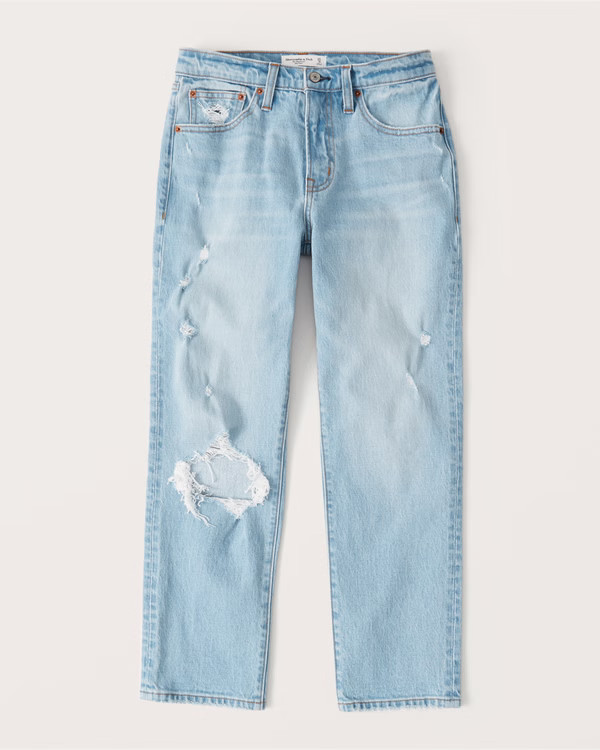 Mid Rise Boyfriend Jeans | Abercrombie & Fitch (US)
