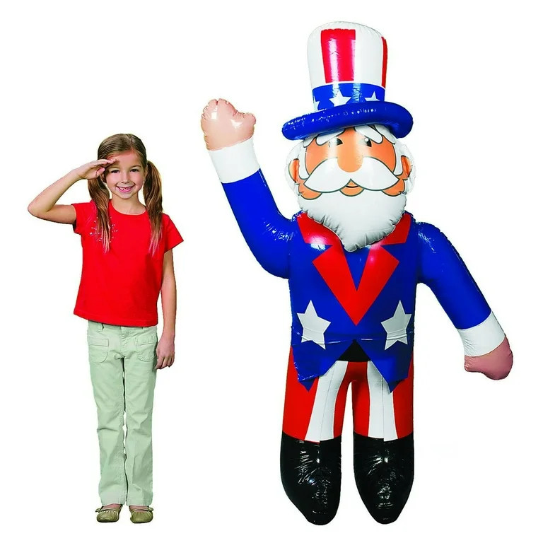 Fun Express Uncle Sam Inflatable Independence Day Decoration, Over 5 Feet Tall | Walmart (US)