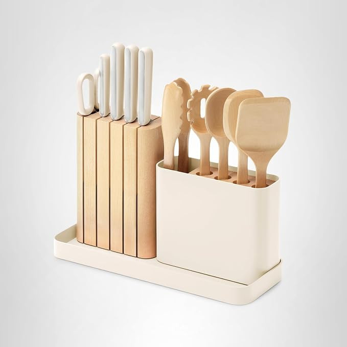 Caraway 14-Piece Kitchen Prep Set - Kitchen Knife Set & Wooden Utensil Set - Made With Premium Ge... | Amazon (US)