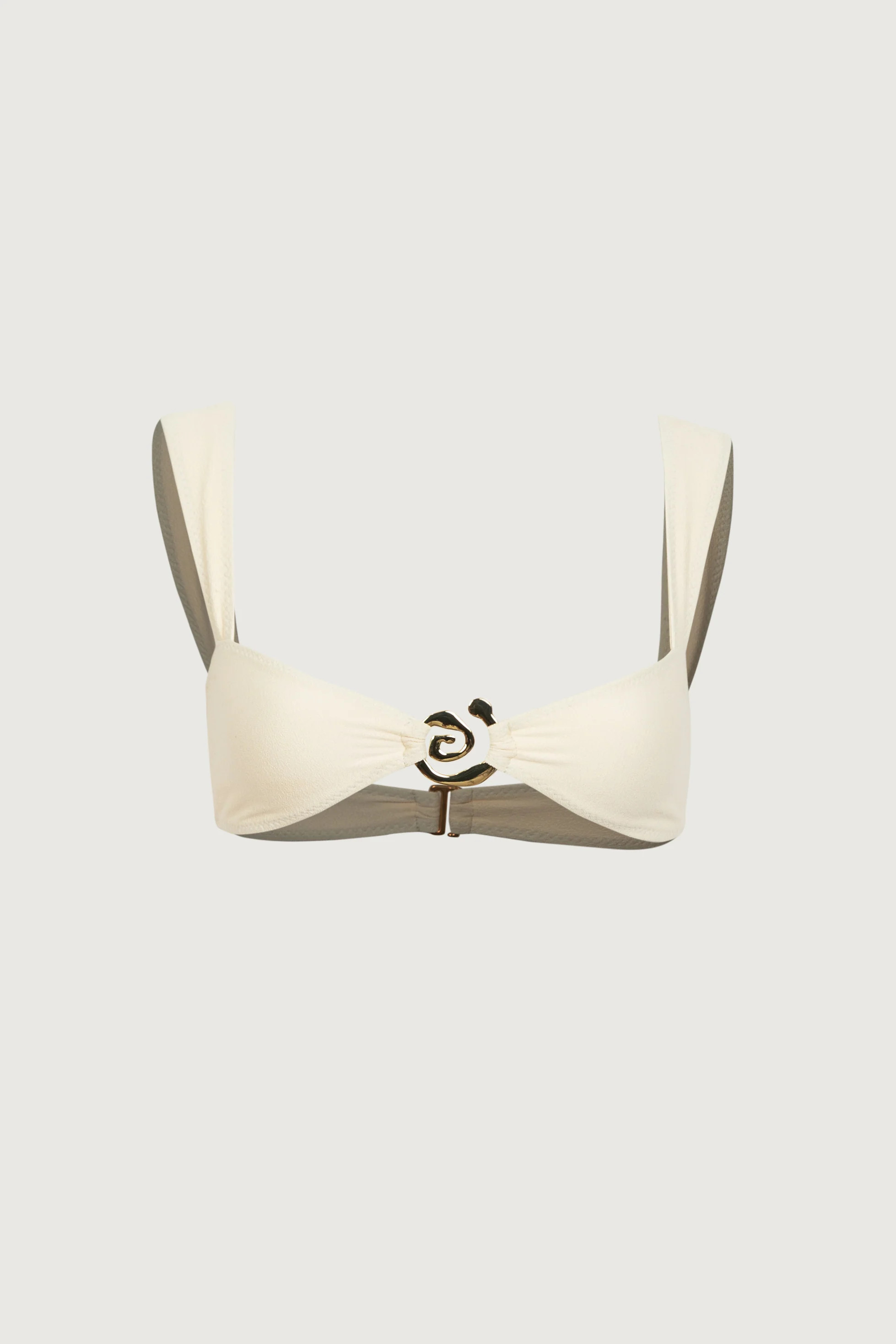 Spiral Bandeau Top (Faux Suede Cream) | SAME