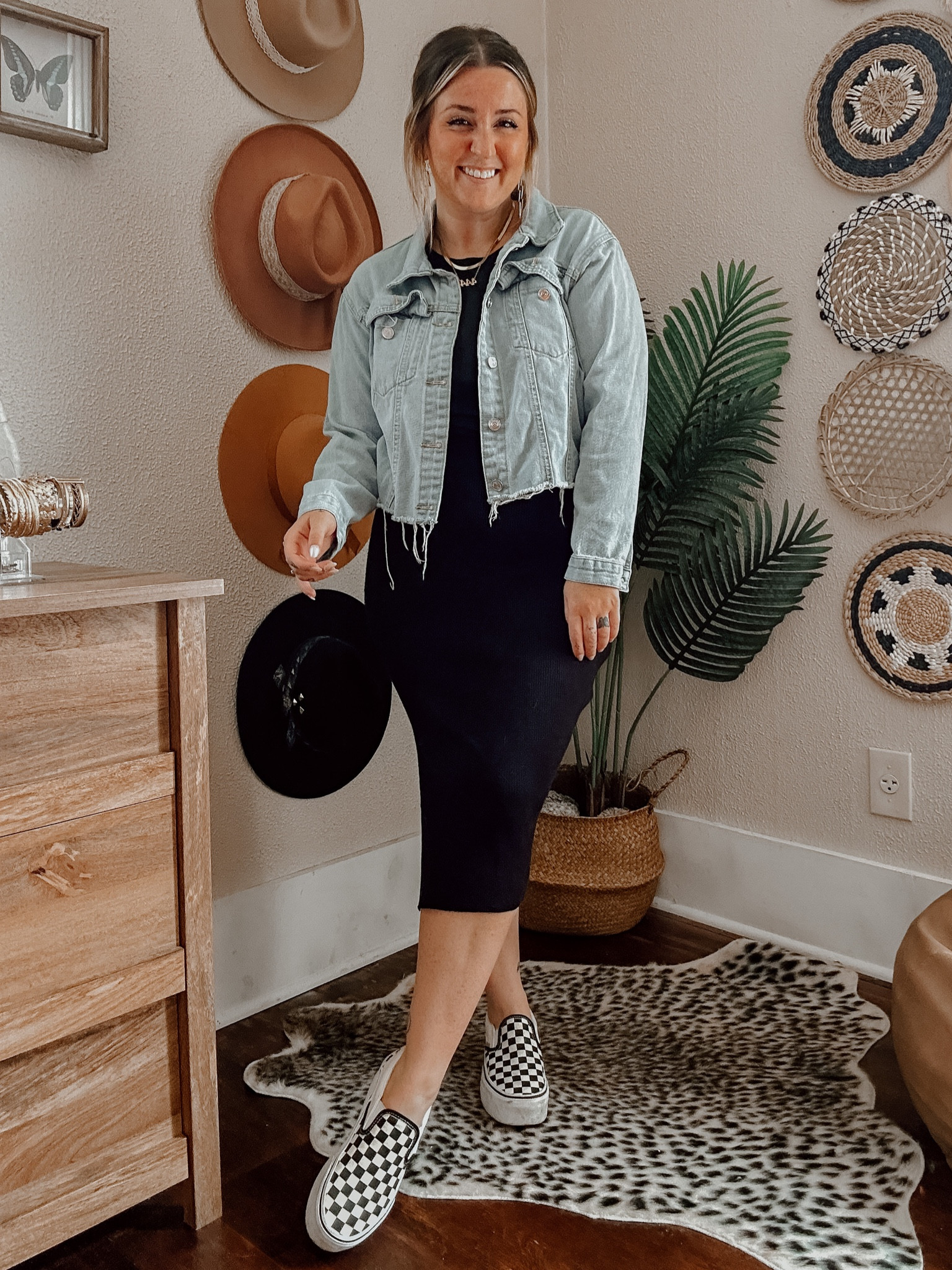 Edgy cute casual outfit idea for teachers. Everyday casual grunge outfit idea. Tank - medium / skirt - small / vans - TTS / denim jacket - small

#LTKstyletip #LTKSeasonal #LTKFind