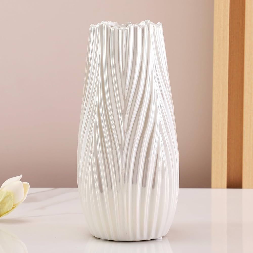 Electroplated Vase Ceramic Silver Hotel Restaurant Table Top Decoration Flower Hydroponic Vase Po... | Amazon (US)