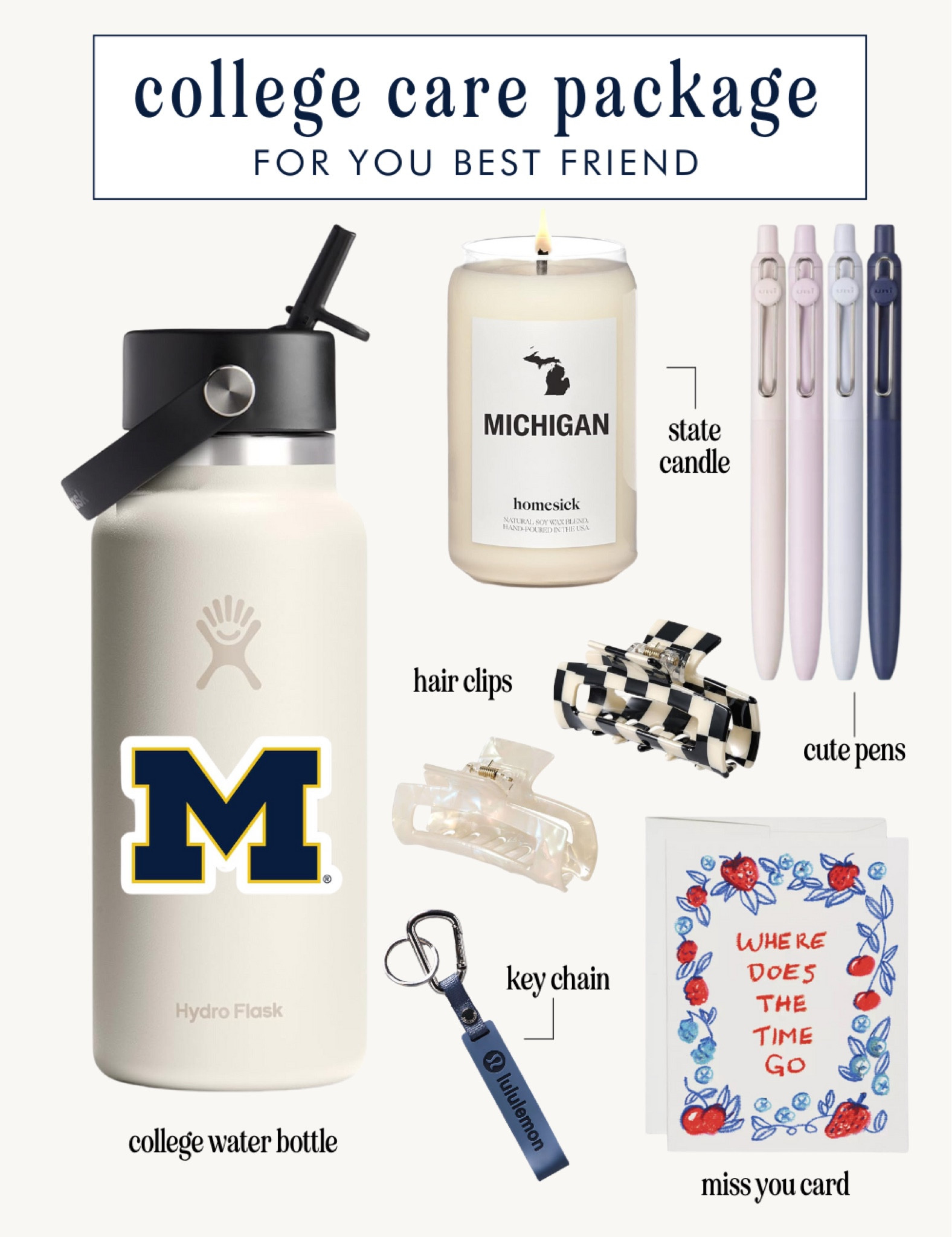 College care package ideas 🤍