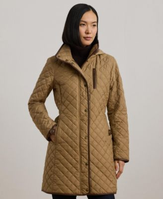 Women's Hooded Quilted Coat | Macy's