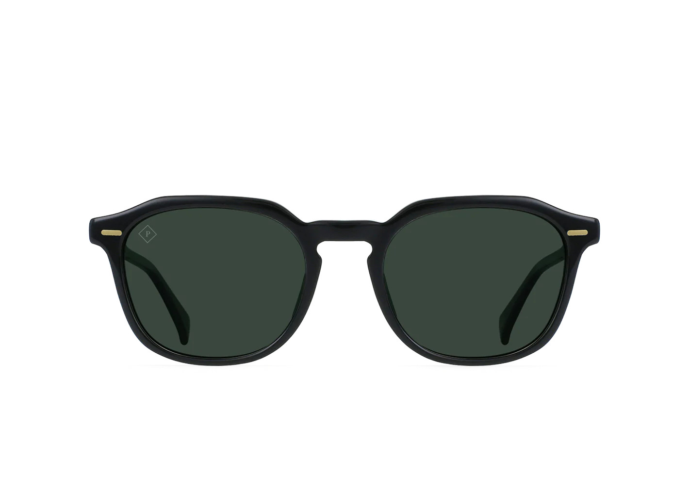 RAEN Clyve Sunglasses in Crystal Black / Green Polarized-52 | RAEN
