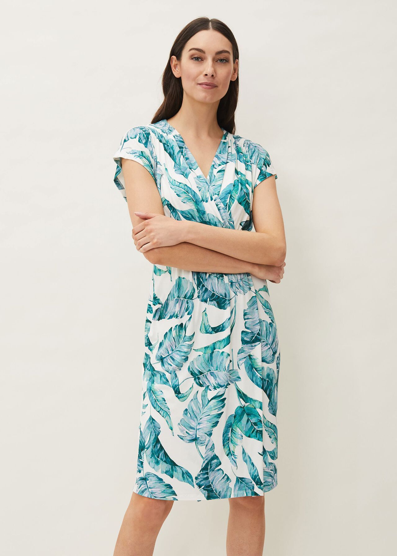 Palms Print Jersey Dress | Phase Eight (UK)