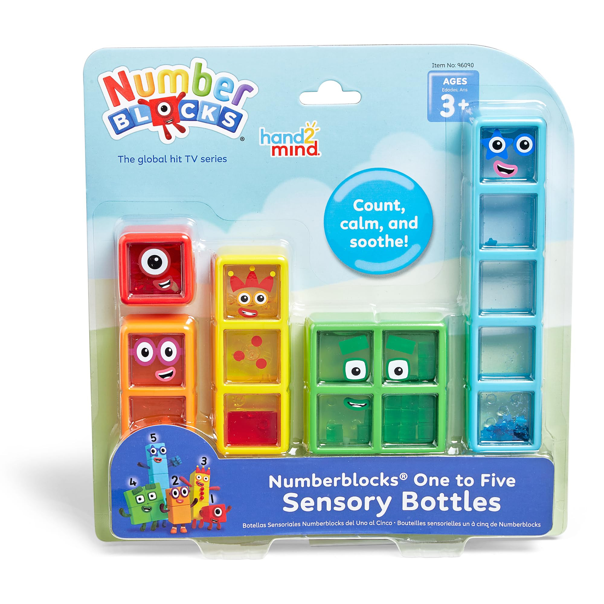 hand2mind Numberblocks One to Five Sensory Bottles, Numbers for Toddlers, Counting Toys, Calming ... | Amazon (US)