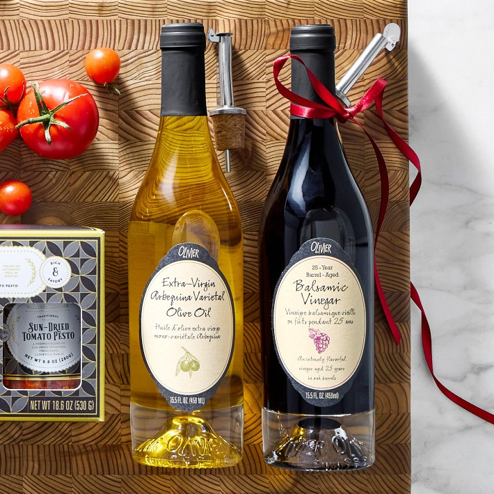 VSOP 25-Year Barrel-Aged Balsamic Vinegar & Arbequina Extra Virgin Olive Oil Gift Set | Williams-Sonoma