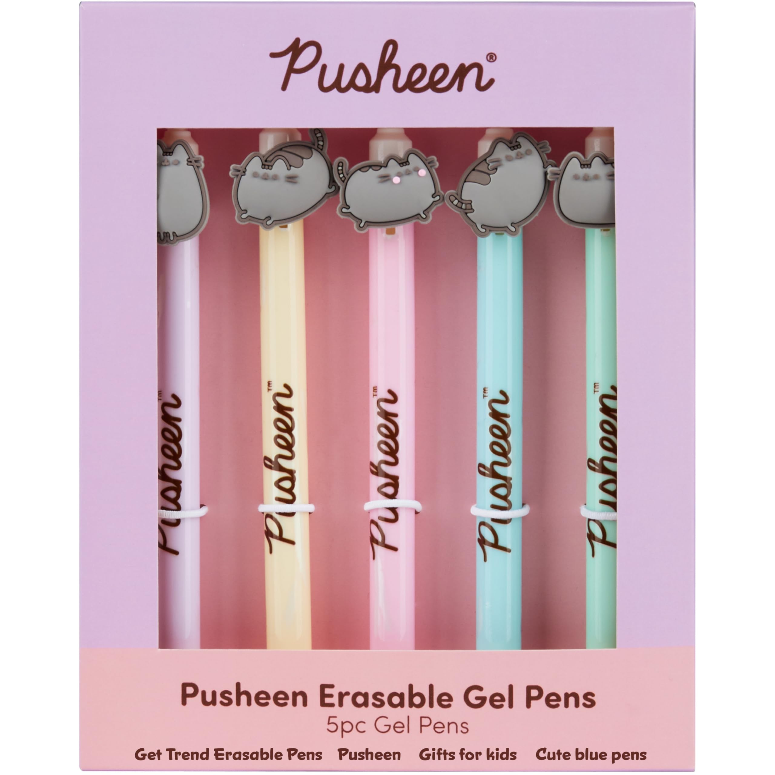 Get Trend Pusheen 5pcs Erasable Gel Ink Pens Cute Writing Pens for Kids Fun Stationery Set Kawaii... | Amazon (US)