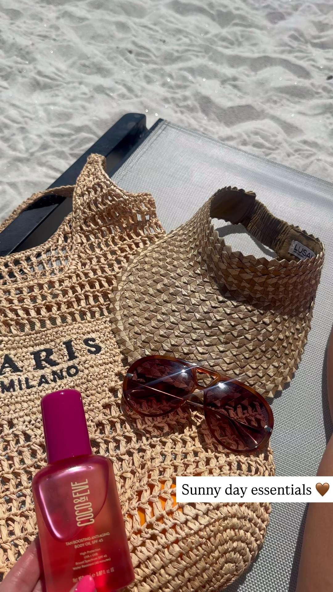 The new Coco & Eve sunscreens are incredible!!! I like this anti-aging SPF oil a lot 
Beach bag 
Amazon sunglasses 
Visor 
Shimmering body oil SPF

#LTKBeauty #LTKTravel #LTKSwim