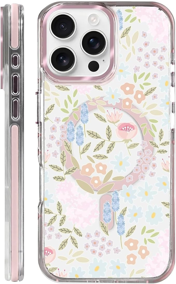 for iPhone 16 Pro Max Case Compatible with Magsafe,Clear Aesthetic Design Cute for Girls Women,An... | Amazon (US)
