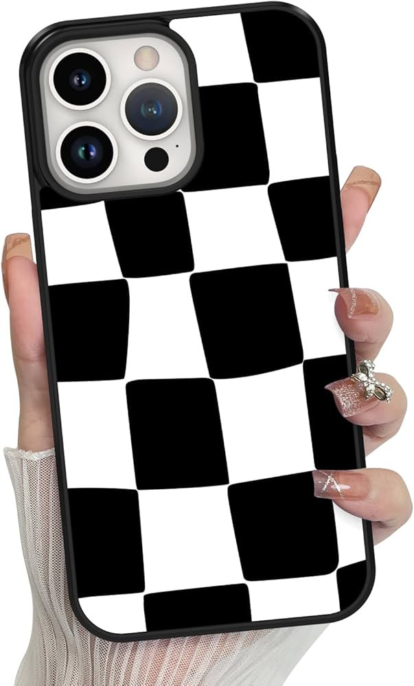 KANGHAR for iPhone 14 Pro Max Case Checkered Anti-Skid Aesthetic Cute Pattern Magnetic [Compatibl... | Amazon (US)
