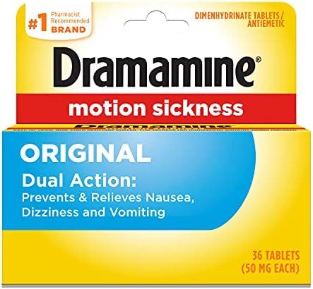Amazon.com: Dramamine Motion Sickness Original, 36 Count | Amazon (US)