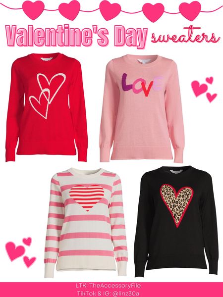 Cute Valentine’s Day sweaters - these are lightweight & have slots on the sides. I’d say they’re true to size, but size up 1-2 if you want a looser fit. 

Valentine’s Day outfits, Valentine’s Day look, winter fashion, spring fashion, Walmart fashion, Walmart finds, Walmart must haves, heart sweater, red sweater, pink sweater #blushpink #winterlooks #winteroutfits #winterstyle #winterfashion #wintertrends #shacket #jacket #sale #under50 #under100 #under40 #workwear #ootd #bohochic #bohodecor #bohofashion #bohemian #contemporarystyle #modern #bohohome #modernhome #homedecor #amazonfinds #nordstrom #bestofbeauty #beautymusthaves #beautyfavorites #goldjewelry #stackingrings #toryburch #comfystyle #easyfashion #vacationstyle #goldrings #goldnecklaces #fallinspo #lipliner #lipplumper #lipstick #lipgloss #makeup #blazers #primeday #StyleYouCanTrust #giftguide #LTKRefresh #LTKSale #springoutfits #fallfavorites #LTKbacktoschool #fallfashion #vacationdresses #resortfashion #summerfashion #summerstyle #rustichomedecor #liketkit #highheels #Itkhome #Itkgifts #Itkgiftguides #springtops #summertops #Itksalealert #LTKRefresh #fedorahats #bodycondresses #sweaterdresses #bodysuits #miniskirts #midiskirts #longskirts #minidresses #mididresses #shortskirts #shortdresses #maxiskirts #maxidresses #watches #backpacks #camis #croppedcamis #croppedtops #highwaistedshorts #goldjewelry #stackingrings #toryburch #comfystyle #easyfashion #vacationstyle #goldrings #goldnecklaces #fallinspo #lipliner #lipplumper #lipstick #lipgloss #makeup #blazers #highwaistedskirts #momjeans #momshorts #capris #overalls #overallshorts #distressesshorts #distressedjeans #newyearseveoutfits #whiteshorts #contemporary #leggings #blackleggings #bralettes #lacebralettes #clutches #crossbodybags #competition #beachbag #halloweendecor #totebag #luggage #carryon #blazers #airpodcase #iphonecase #hairaccessories #fragrance #candles #perfume #jewelry #earrings #studearrings #hoopearrings #simplestyle #aestheticstyle 

#LTKstyletip #LTKFind #LTKSeasonal