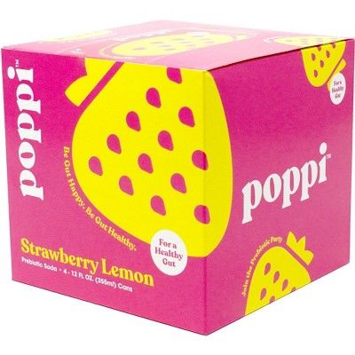 Poppi Strawberry Lemon Prebiotic Soda - 4pk/12 fl oz Cans | Target