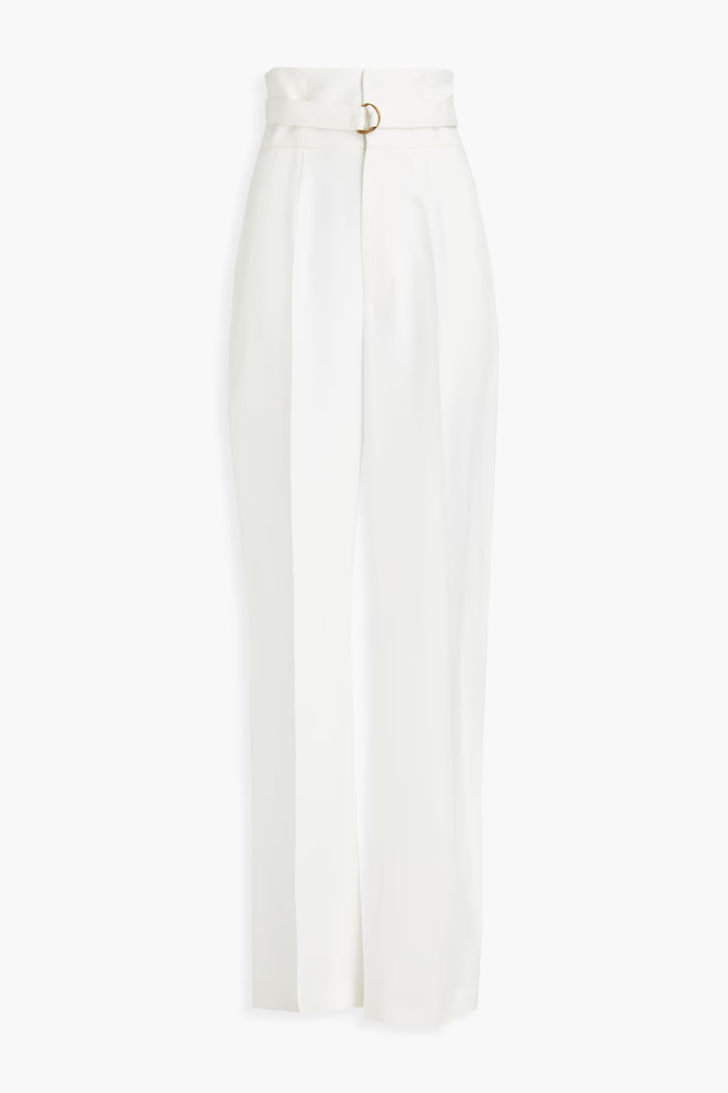 Pleated belted woven straight-leg pants | The Outnet (UK and Europe)