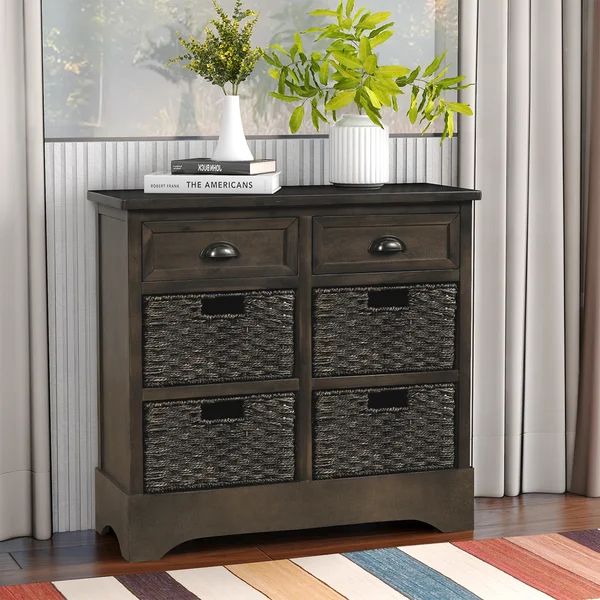 Marmora 28'' Tall Solid Wood 2 - Drawer Accent Chest | Wayfair North America