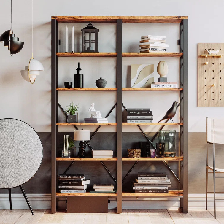 Keedie 76'' H x 53.2'' W Standard Bookcase | Wayfair North America