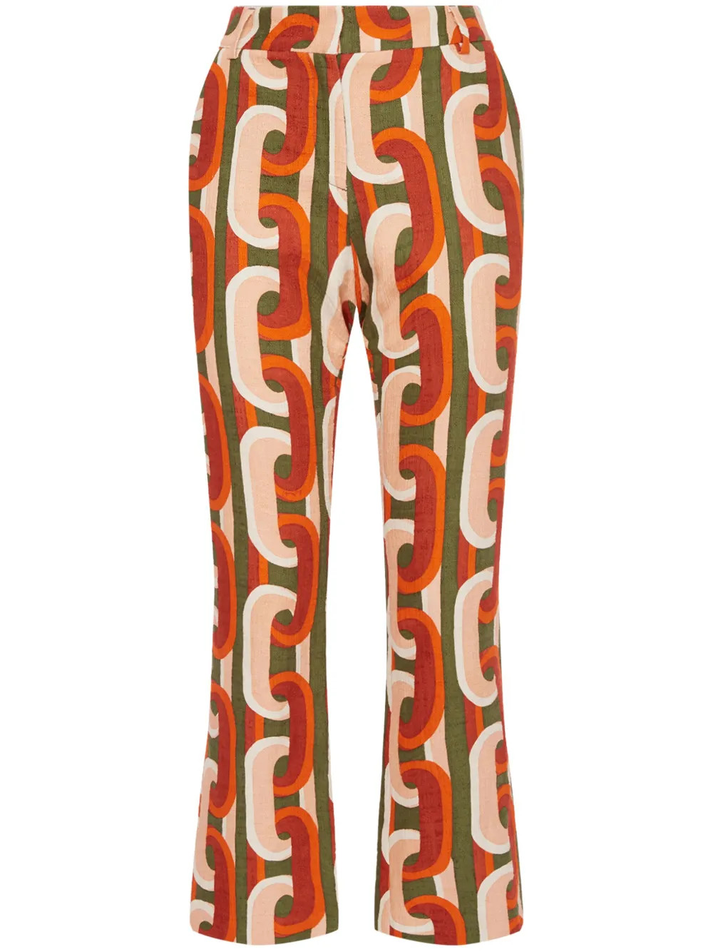 24/7 Prometheus-print kick-flare trousers | Farfetch Global