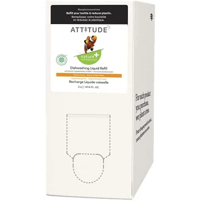 Attitude Liquid Dish Detergent, Plant- And Mineral-Based Ingredients, Effective Dishwashing Soap ... | Walmart (US)