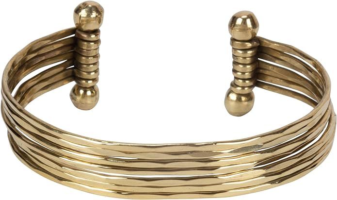 SPUNKYsoul New! Boho Metal Cuff Bangle Bracelets for Women in Silver Gold or Multi Toned Copper l... | Amazon (US)