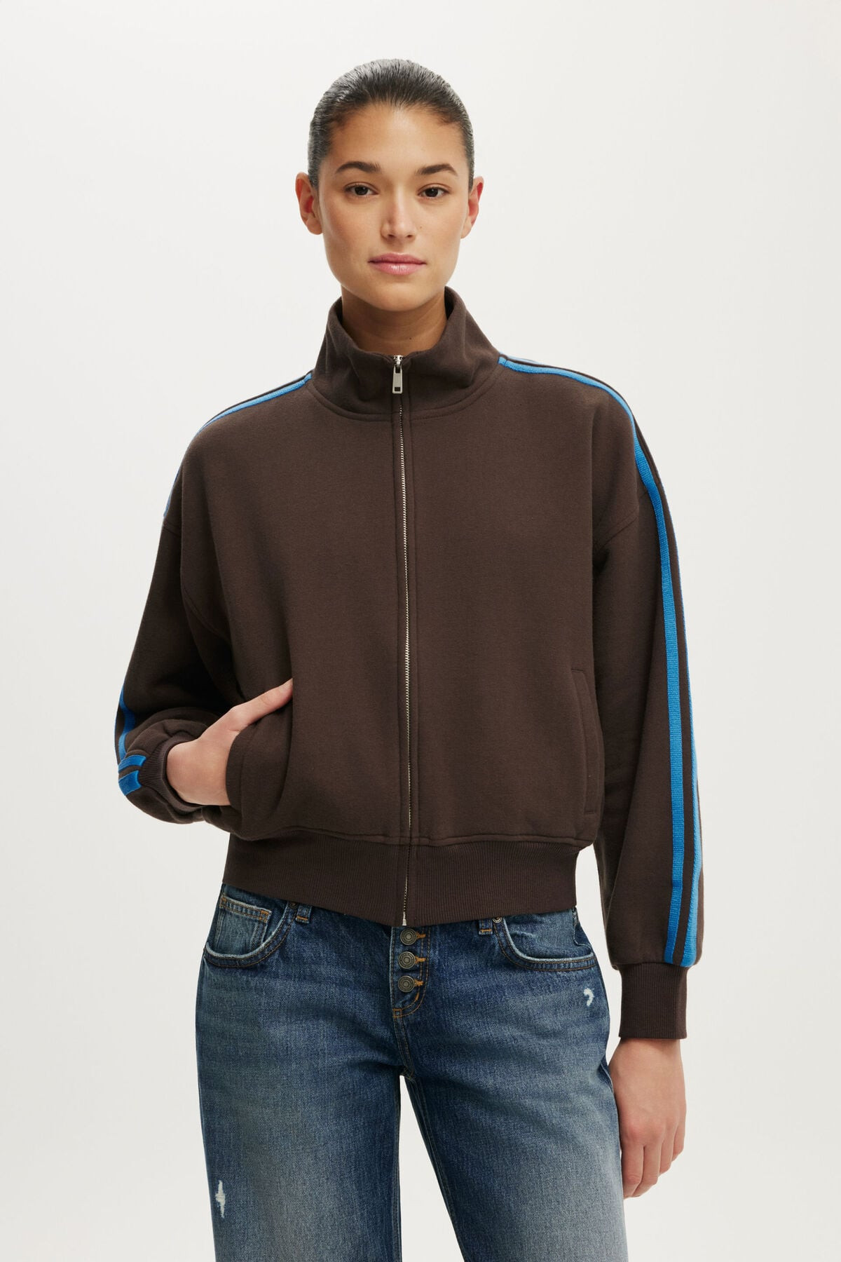 Funnel Neck Fleece Zip Through | Cotton On (US)