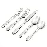 Oneida Figura 20 Piece Everyday Flatware Set, Service for 4, 18/0 Stainless Steel, Silverware Set, B | Amazon (US)