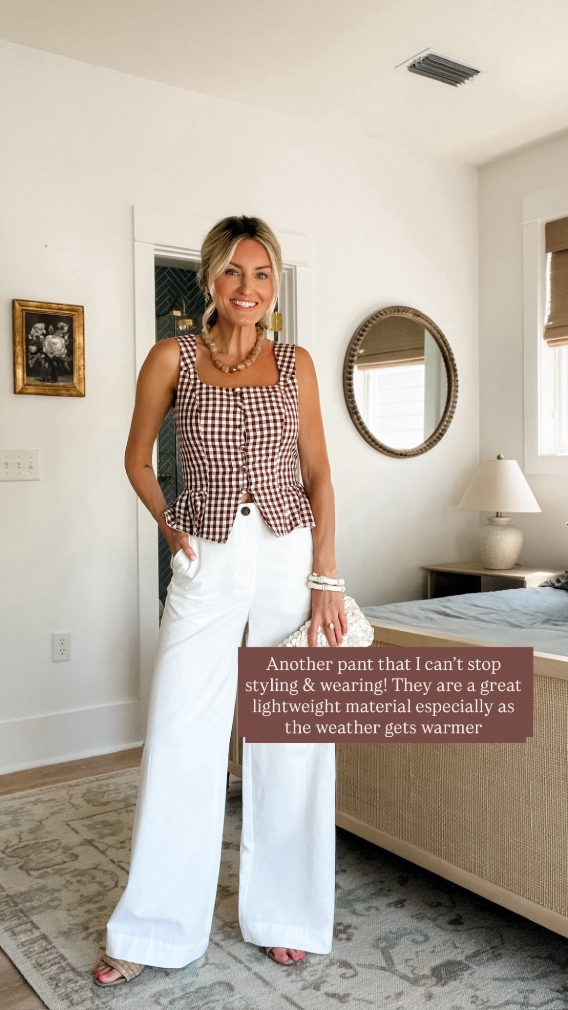 I love the style of these white pants! So excited to style them for spring & summer! Wearing XS/4.

Loverly Grey, Target find, Target fashion, white pants otifit, gingham top, spring fashion, spring outfit ideas 

#LTKSeasonal #LTKootd