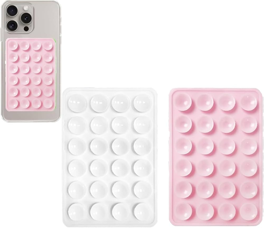 2PCS Silicone Suction Phone Case Adhesive Mount,Leeneen 2.2″ x 3.2″Hands-Free,Strong Grip Hol... | Amazon (UK)