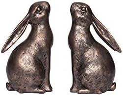Creative Co-Op Bronze Resin Bunny Shaped (Set of 2 Pieces) Bookends, 2 Count | Amazon (US)